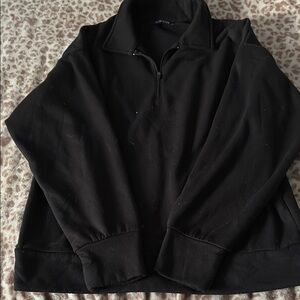 Black Quarter-Zip Pullover